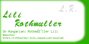 lili rothmuller business card